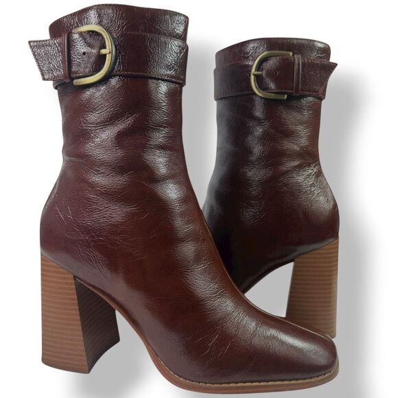 Nine West Y2K 90s Vintage Style Madden Style Platform Chunky Boot Leather 8.5 - Picture 3 of 14